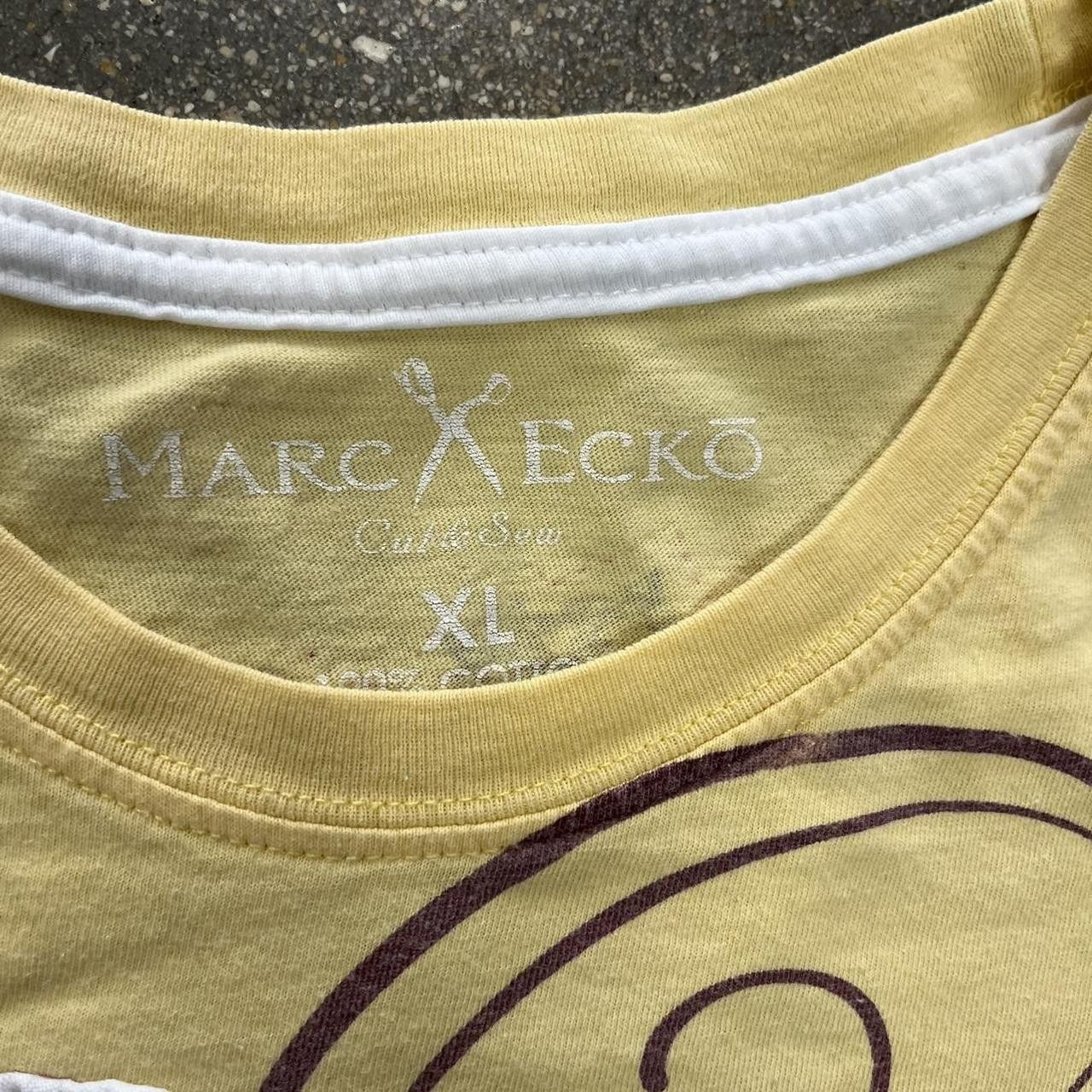 Ecko Unltd. Y2K Marc Ecko Cut & Sewn Winged Skull Yellow Graphic T shirt Size US XL / EU 56 / 4 - 4 Thumbnail