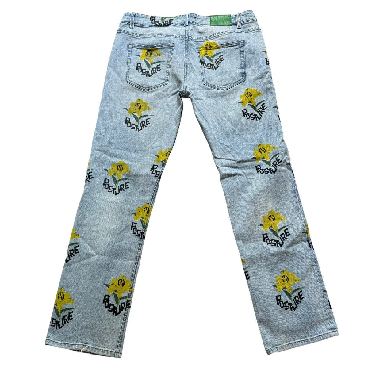 Vintage Posture Apparel Lifes A Garden all over print denim pants Size US 36 / EU 52 - 2 Thumbnail