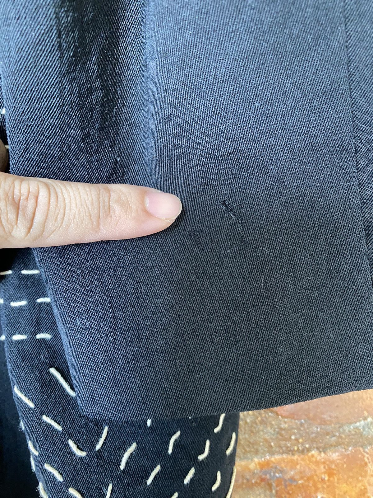 Yohji Yamamoto SS1995 Yohji Yamamoto POUR HOMME sashiko Robin Williams Size US L / EU 52-54 / 3 - 17 Thumbnail