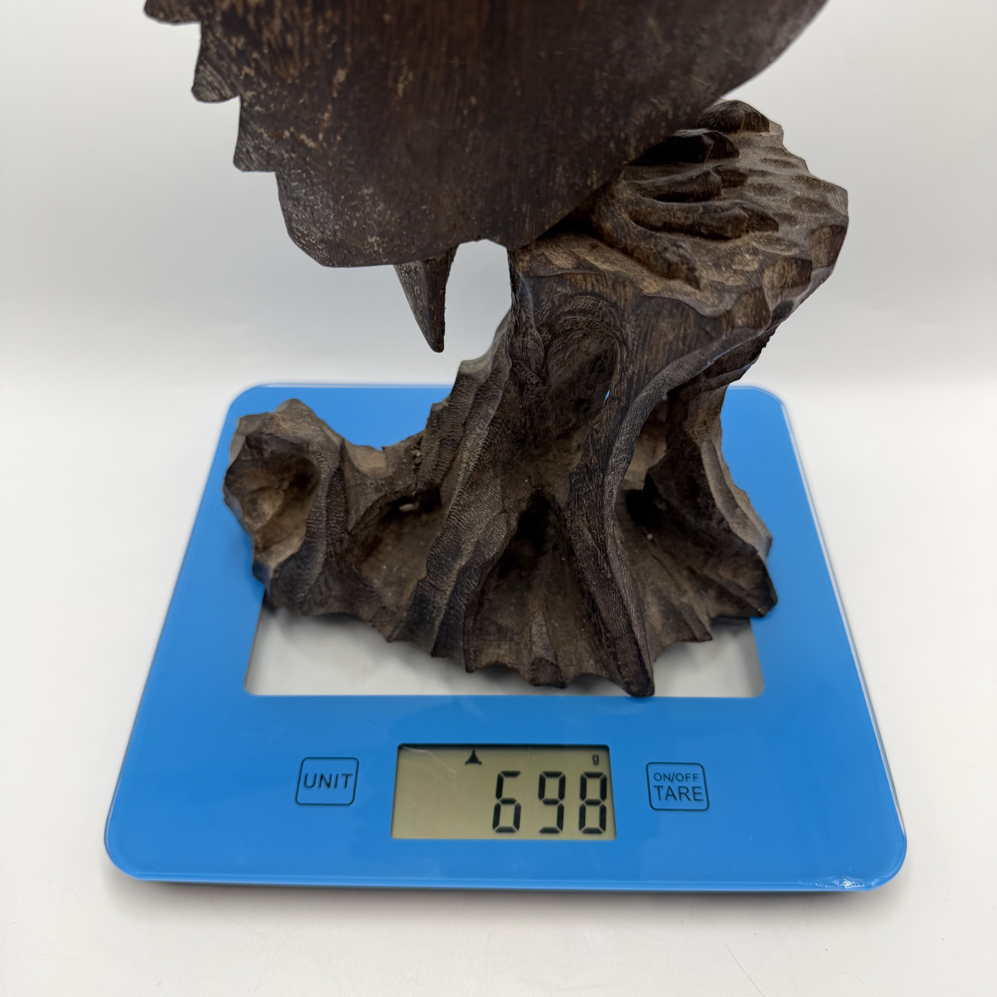 Vintage Vintage Hand Carved Wooden Owl Figurine Folk Art 27cm Size ONE SIZE - 9 Thumbnail