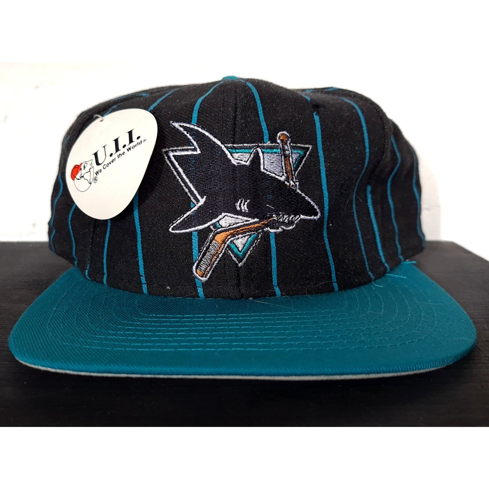 NHL × Sports Specialties NEW San Jose Sharks 90s UII snapback Pinstripe hockey vtg Size ONE SIZE - 7 Thumbnail