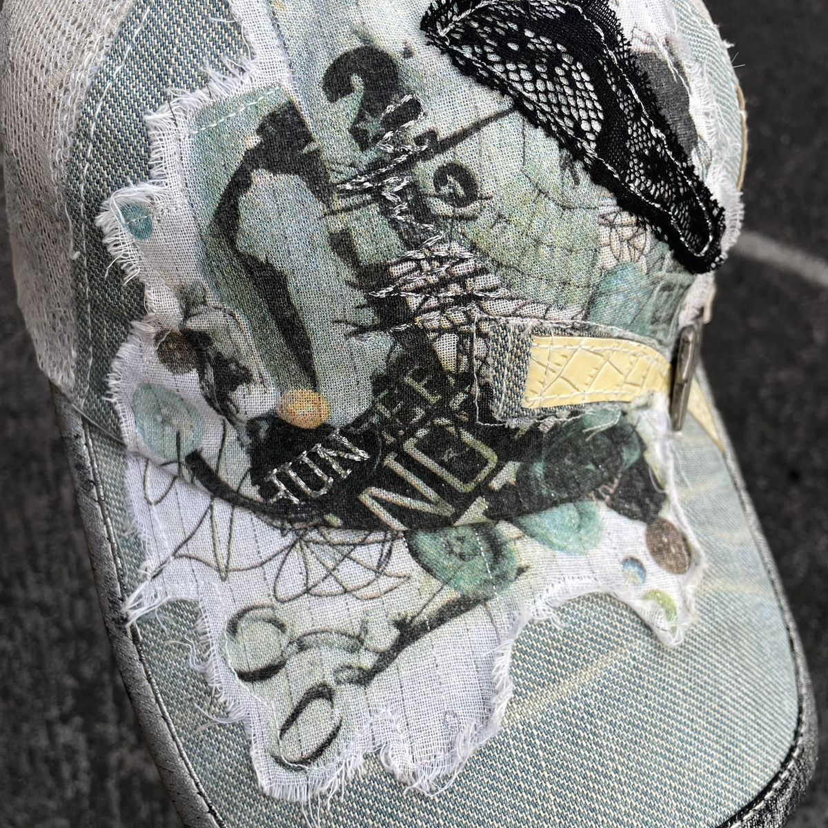 14th Addiction SICK,, patchwork and distressed trucker hat Size ONE SIZE - 10 Thumbnail