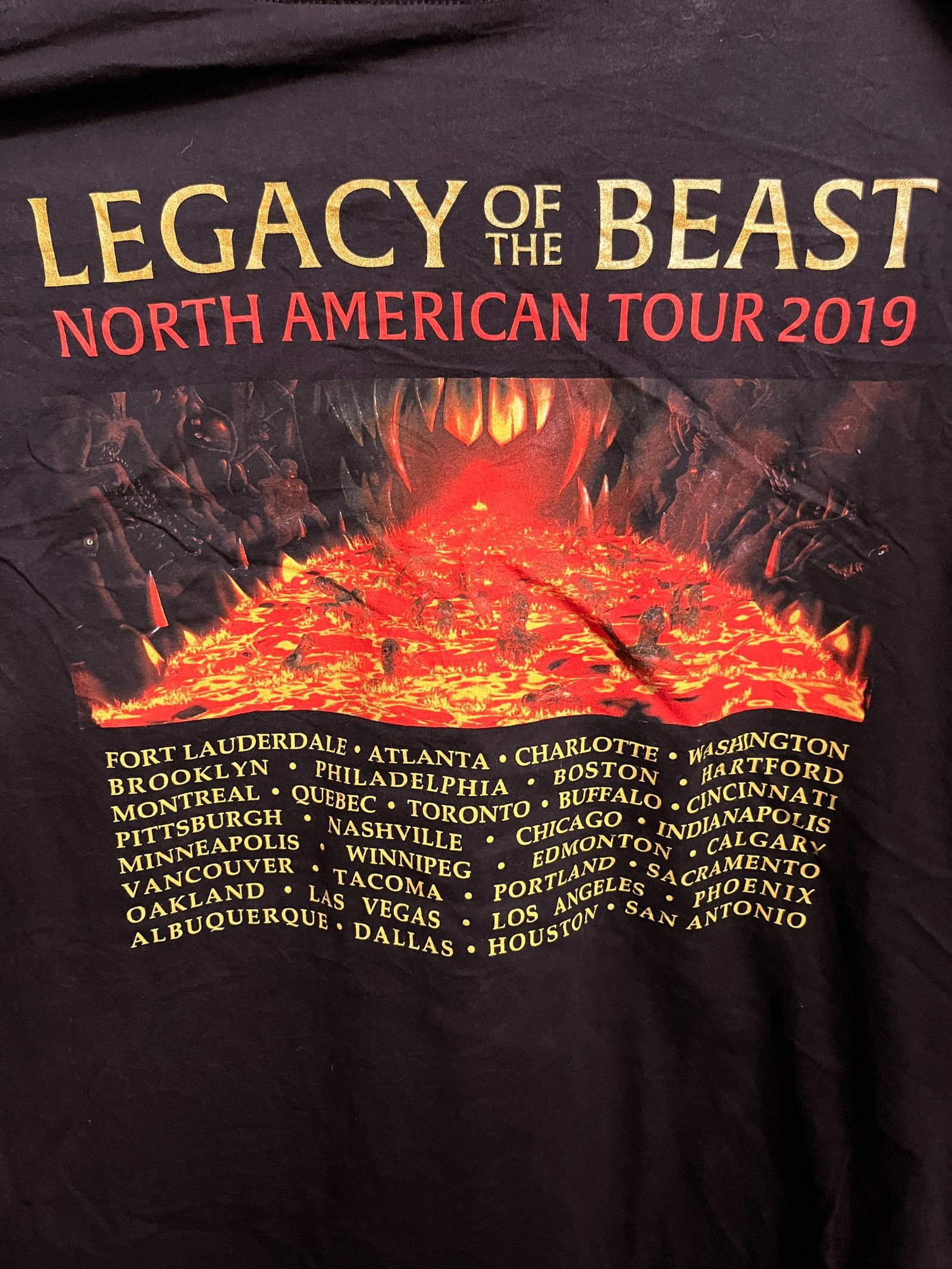 Designer Iron Maiden T-shirt 2019 Tour - Legacy of the Beast - 2XL Size XXL / US 16-18 / IT 52-54 - 5 Thumbnail