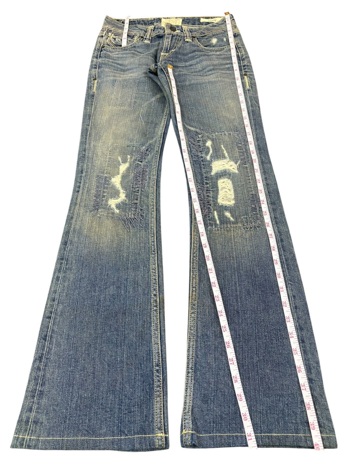 Taverniti Vintage Japanese Brand Mud Wash Distress Bootcut Flare Jean Size US 28 / EU 44 - 11 Thumbnail