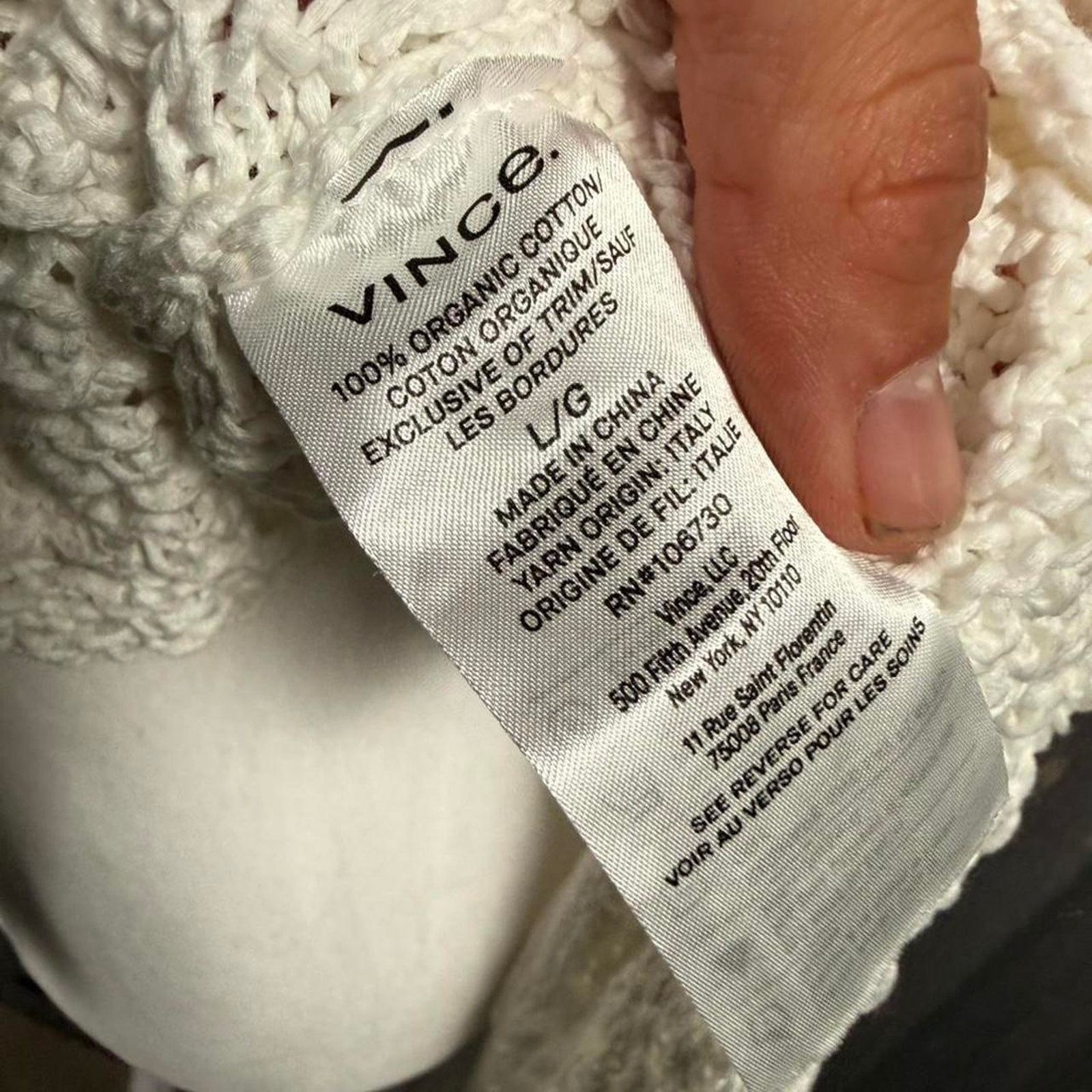 Vince Vince cream crochet cardigan length Size L / US 10 / IT 46 - 7 Thumbnail