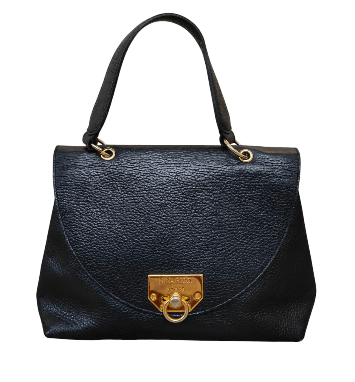 Nina Ricci 💥LAST CALL💥 Vintage Nina Ricci Black Leather Handbag Size ONE SIZE - 3 Thumbnail