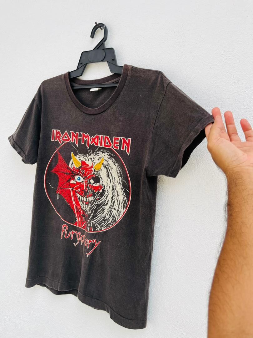 Band Tees × Vintage Vintage 80s Iron Maiden Purgatory Alive In America Size US M / EU 48-50 / 2 - 5 Thumbnail