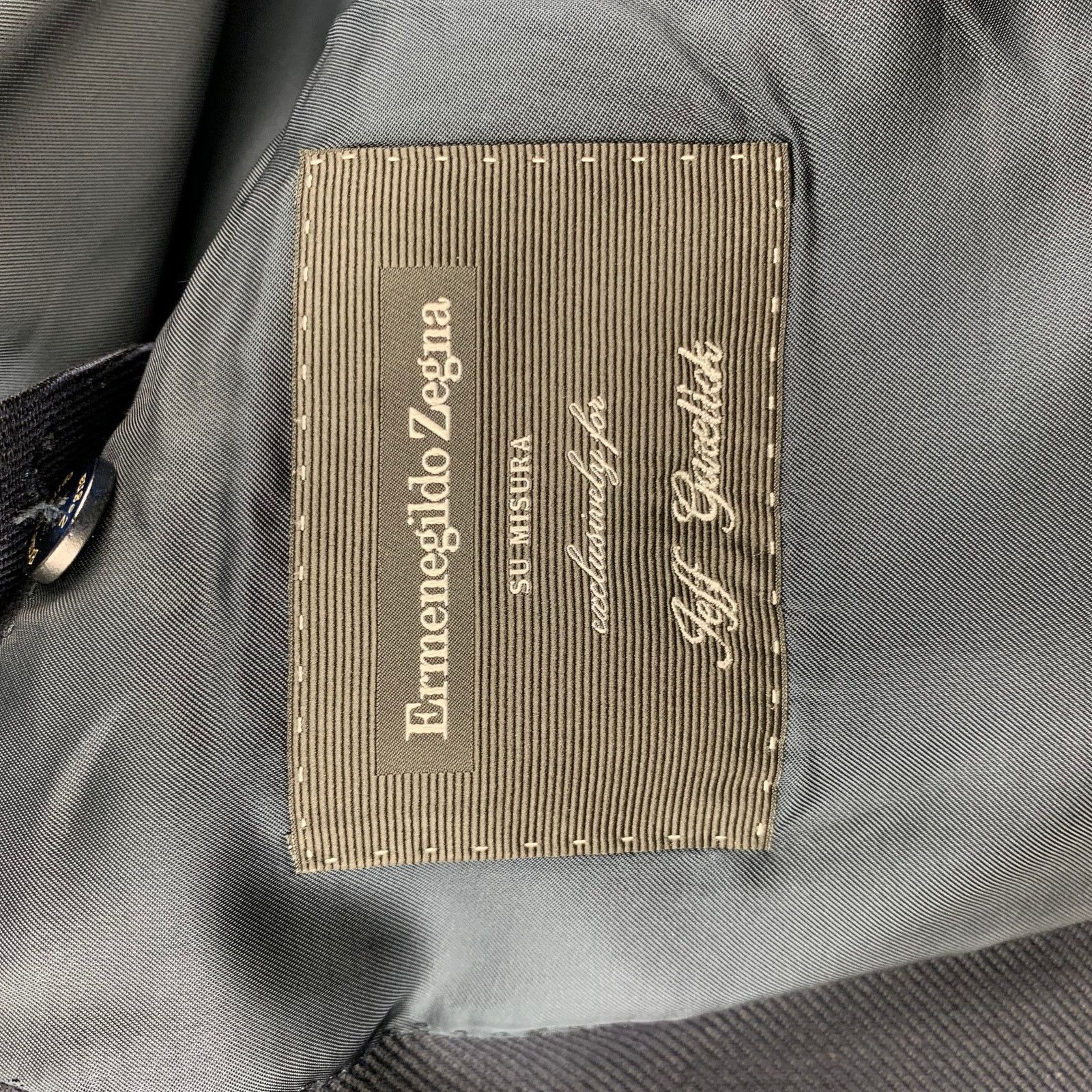 Ermenegildo Zegna ERMENEGILDO ZEGNA Size 40 Navy Silk / Wool Custom Sport Coat Size 40R - 10 Thumbnail