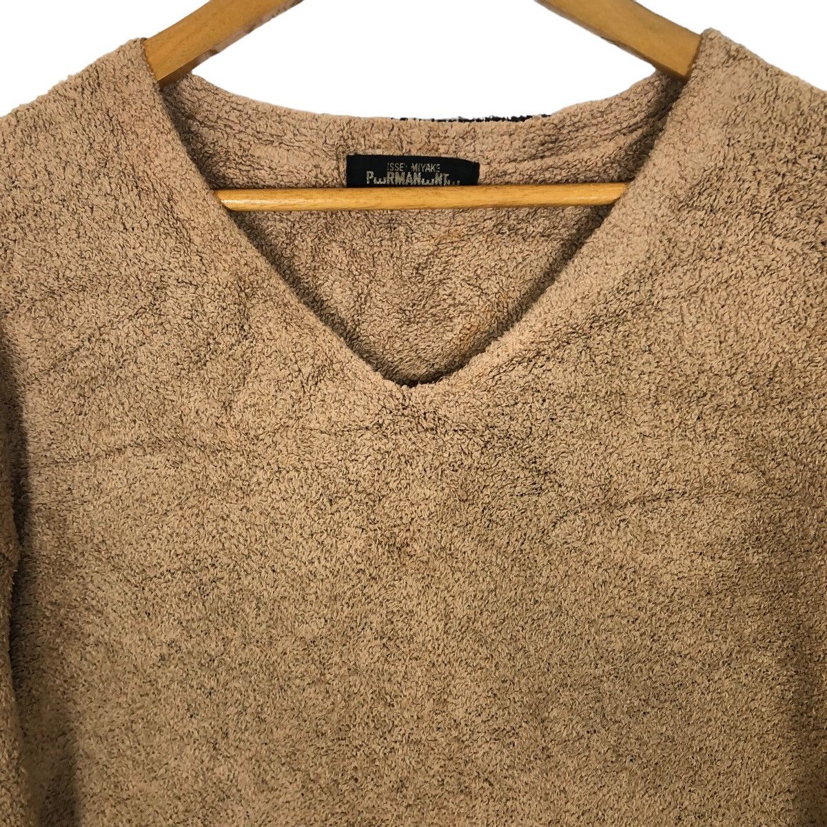 Issey Miyake Vintage Issey Miyake V-Neck Fleece Knitted Sweater Size M / US 6-8 / IT 42-44 - 7 Thumbnail