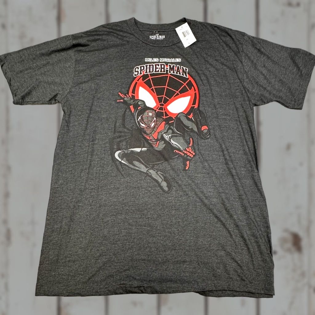 Vintage Spider-man Miles Morales Men's 2XLT Marvel Tall Man Graphic Tee Shirt NWT Size US XXL / EU 58 / 5 - 1 Thumbnail