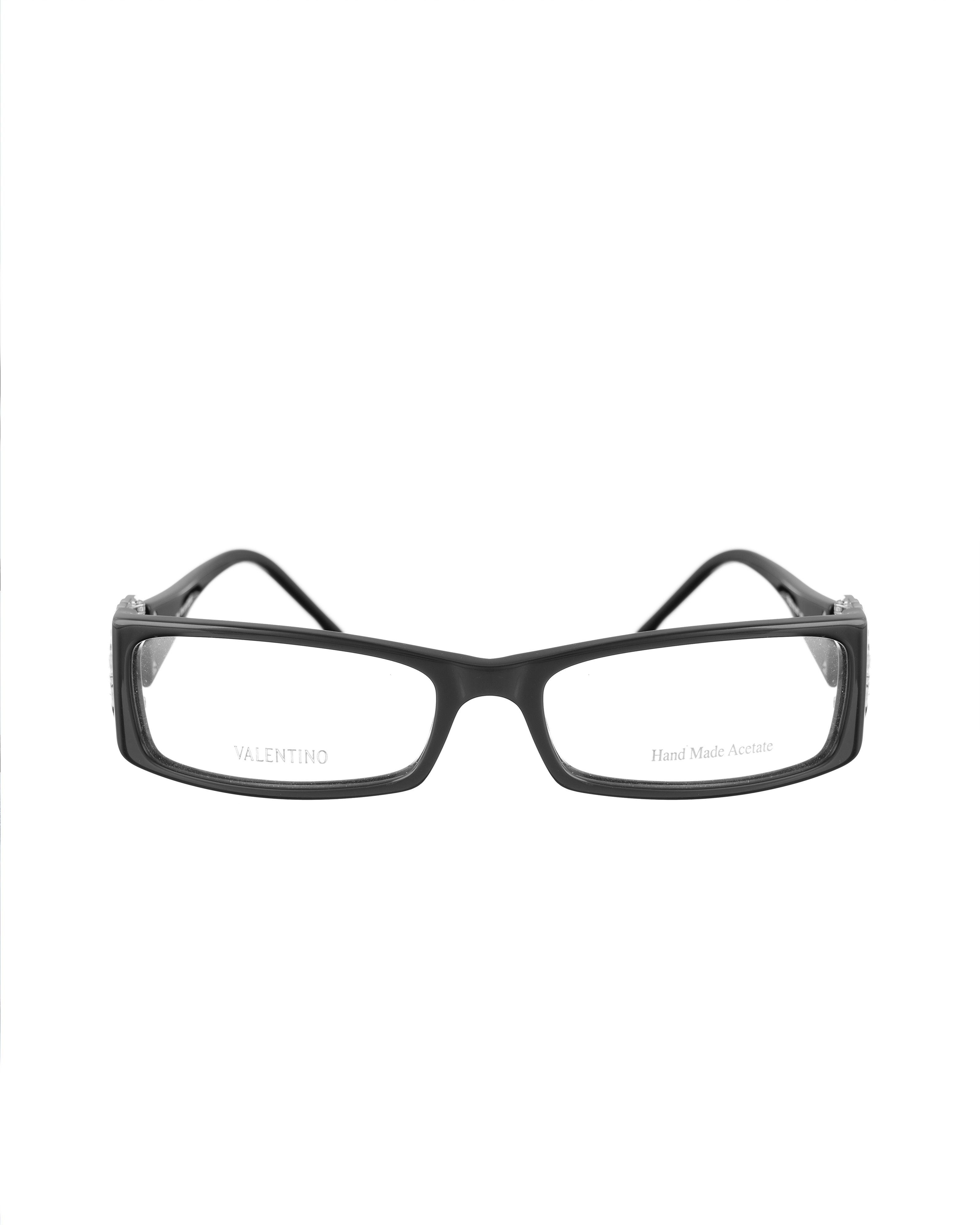 Valentino Valentino 00s Black Glasses with White Gems Roses Size ONE SIZE - 3 Thumbnail