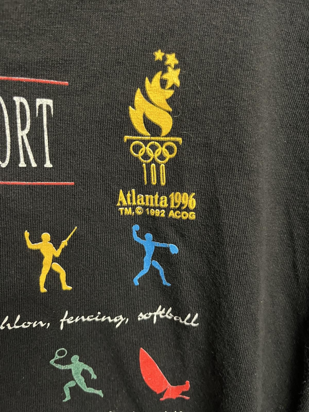 Hanes 1996 Atlanta Olympics T-shirt Spirit Unity Single Stitch Size US XL / EU 56 / 4 - 4 Thumbnail