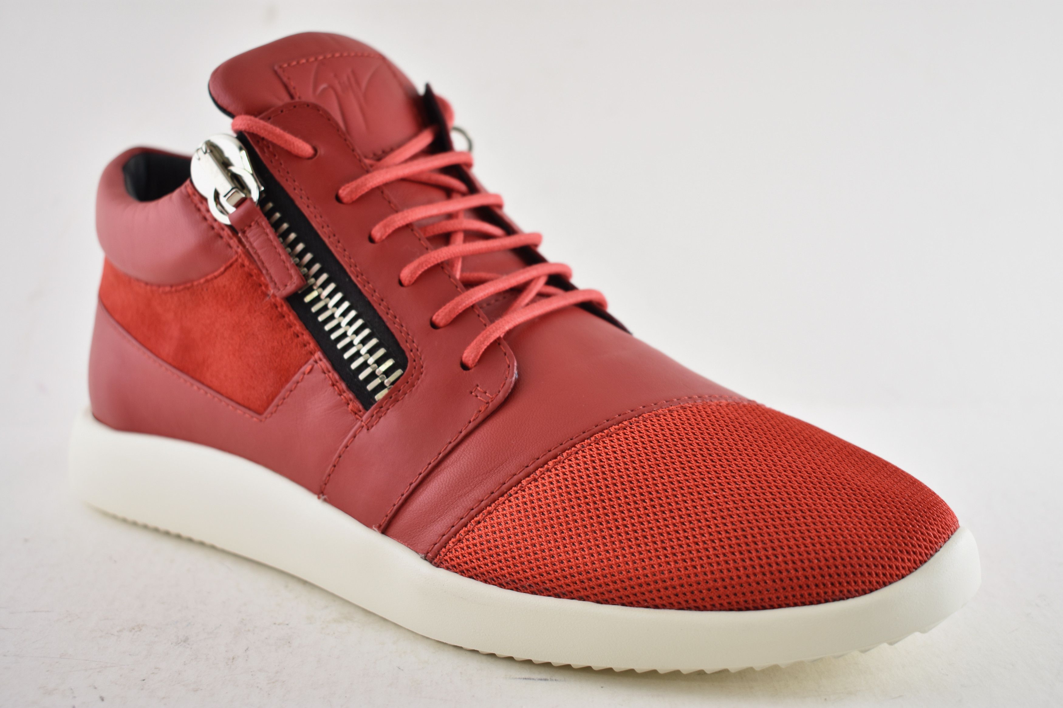 Giuseppe Zanotti Megatron Red Low Top Mix Mid Runner Trainer Sneaker 43 10 Size US 10 / EU 43 - 4 Thumbnail