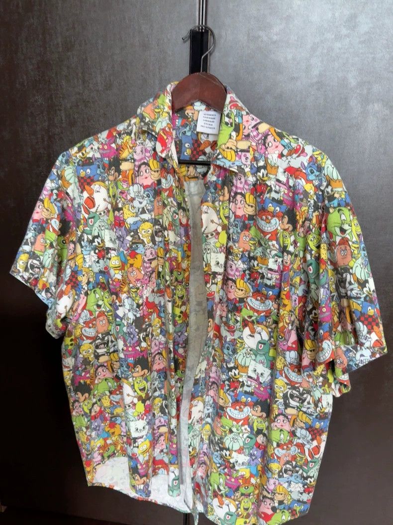 Vetements Vetements 20ss Cartoon Print Short Sleeve Shirt- dmc Size US S / EU 44-46 / 1 - 1 Thumbnail