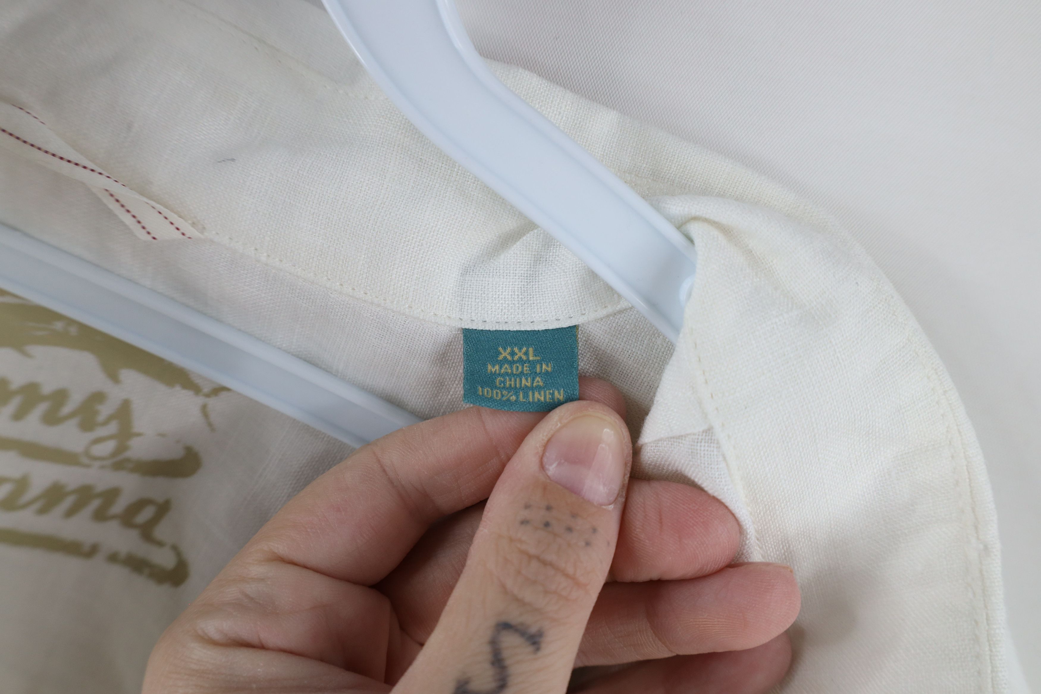Tommy Bahama × Vintage Vintage Tommy Bahama Relax Collared Button Shirt White Size US XXL / EU 58 / 5 - 9 Thumbnail