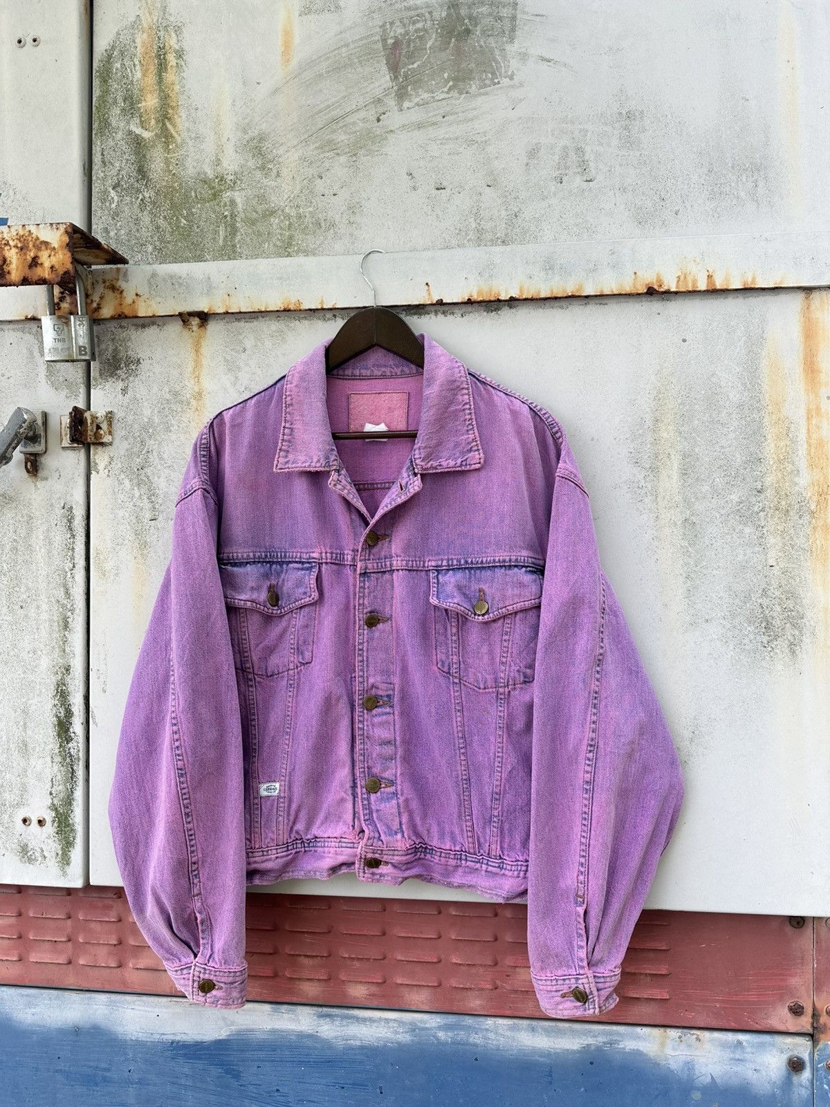 Marithe + Francois Girbaud 👹Vintage Marithe Francois Girbaud Purple Trucker Jacket Size US M / EU 48-50 / 2 - 2 Thumbnail