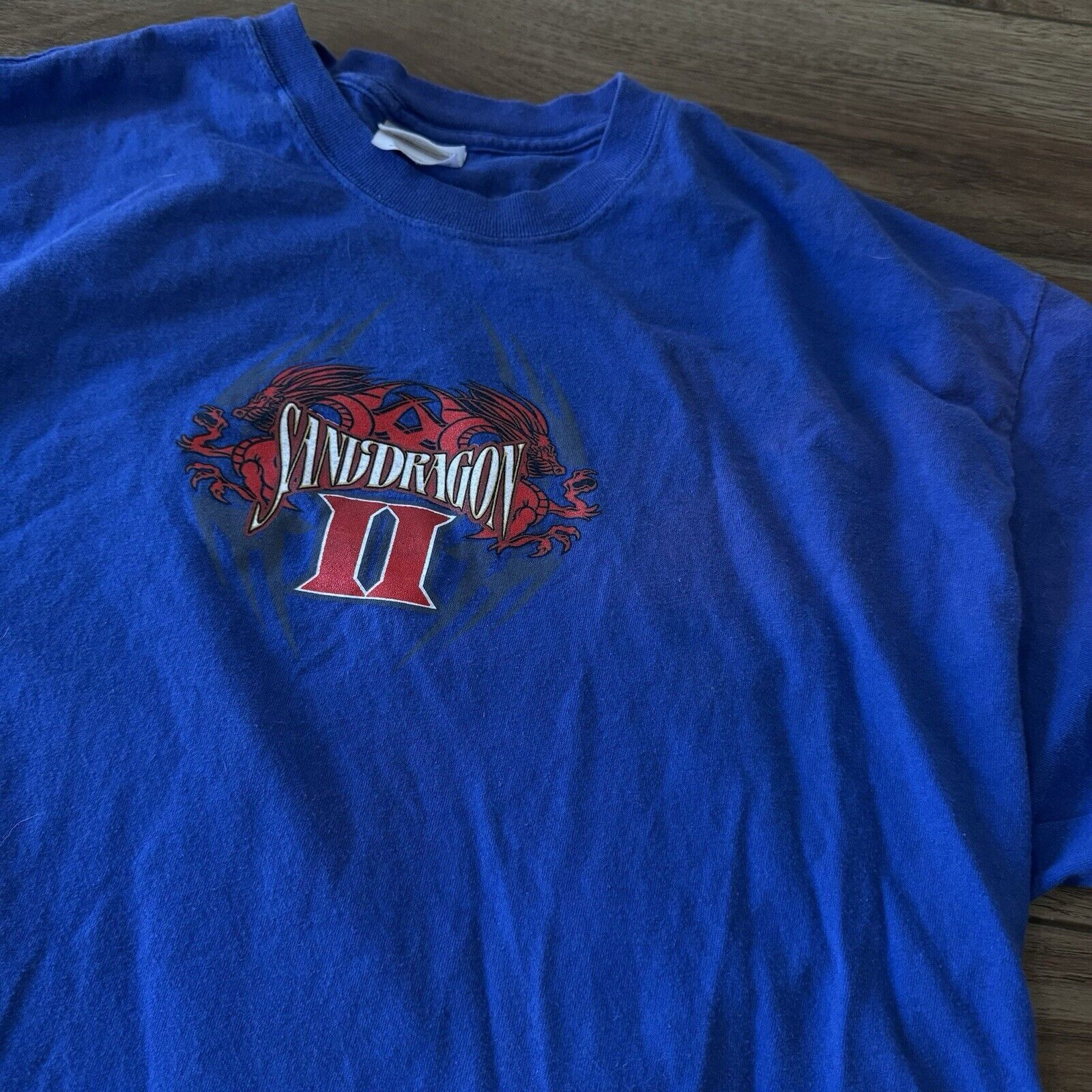 Hanes Vintage Sand Dragon Dirt Dunes Motocross Blue Long Sleeve Size US XL / EU 56 / 4 - 2 Thumbnail