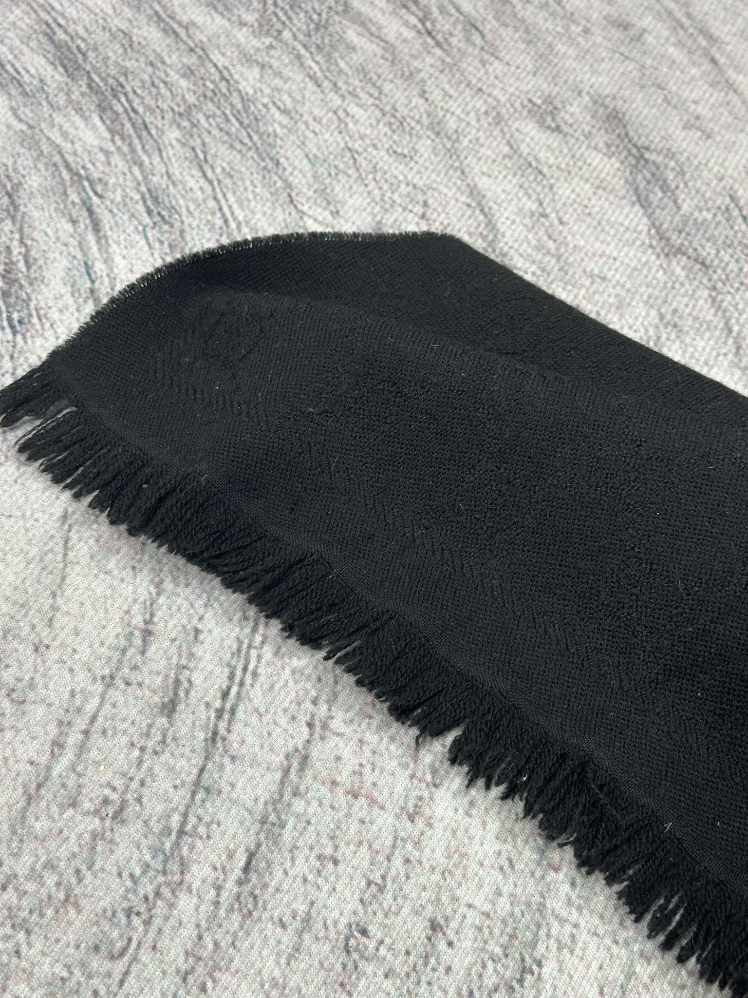Gucci Gucci Scarf GG Monogram Logo Fringed Black Size ONE SIZE - 5 Thumbnail