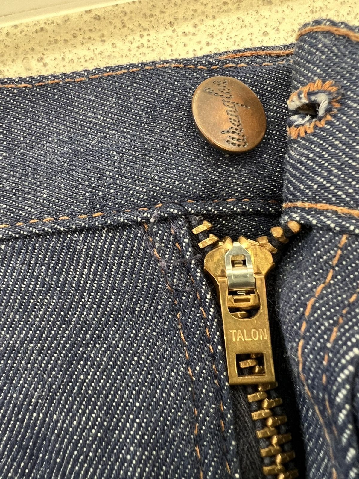 Vintage Vintage 60s Wrangler TALON Zipper Light Denim Bootcut Jeans Size US 30 / EU 46 - 7 Thumbnail