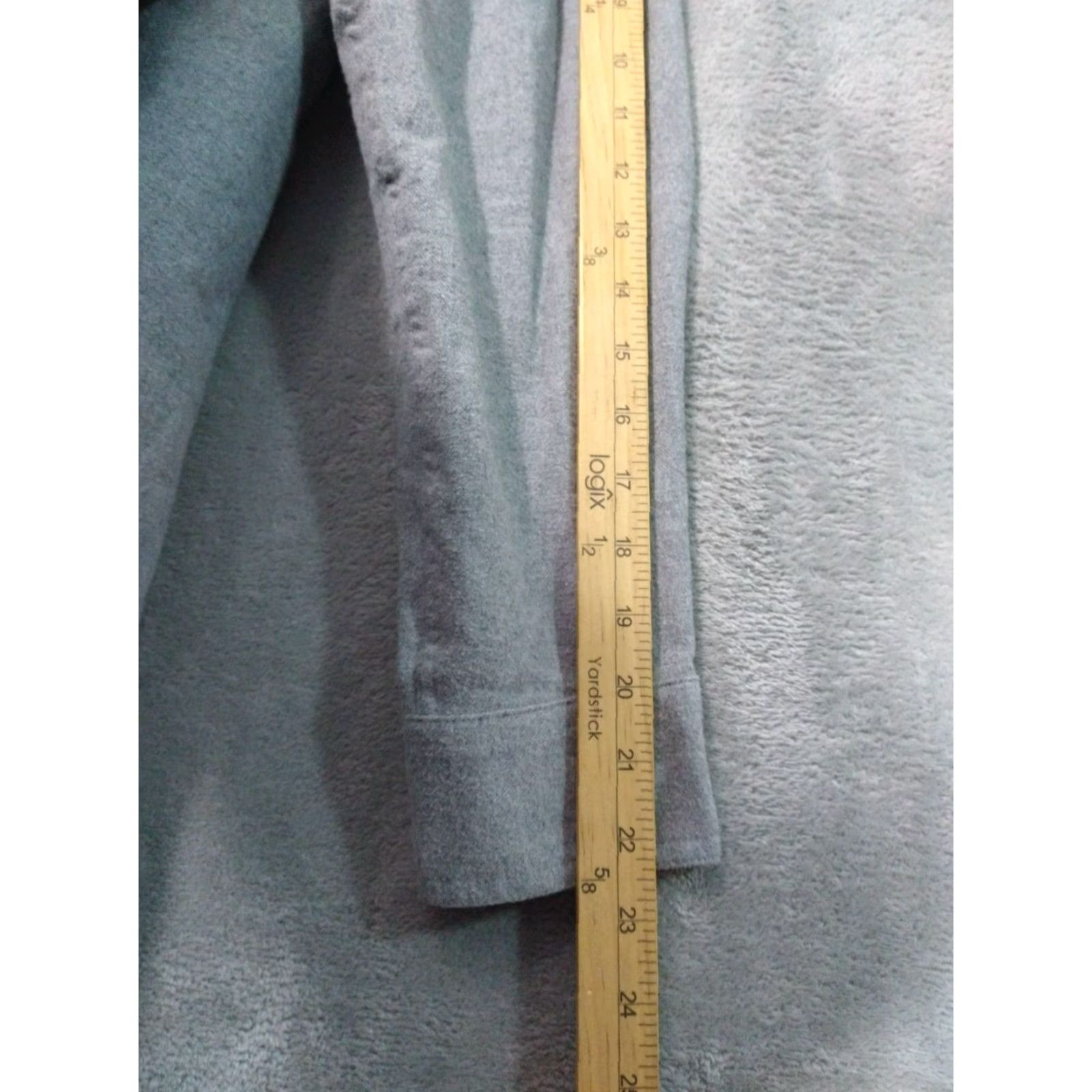 Eddie Bauer Eddie Bauer Shirt Womens Medium Gray Fleece Lined Flannel Long Sleeve Cotton Size M / US 6-8 / IT 42-44 - 6 Thumbnail