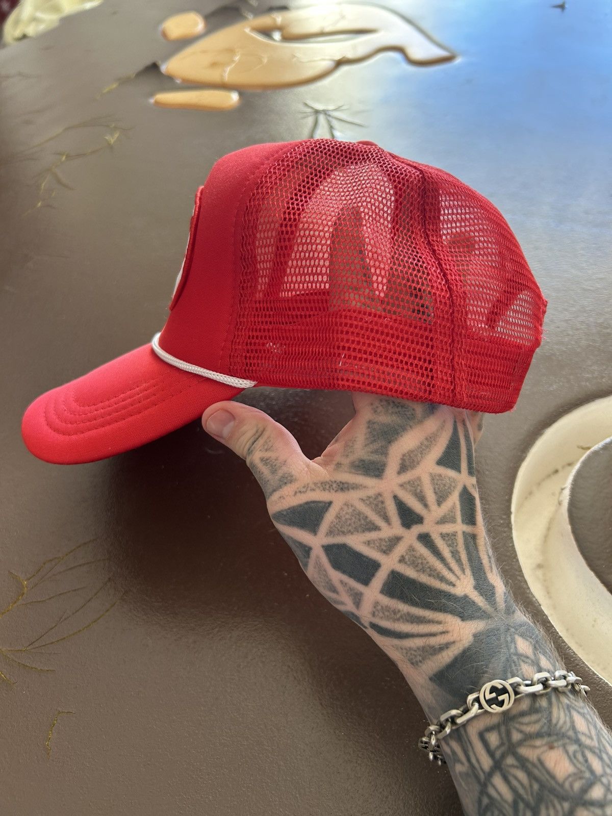 Vintage Vintage GMC Trucks Trucker Hat Red New condition Size ONE SIZE - 4 Thumbnail