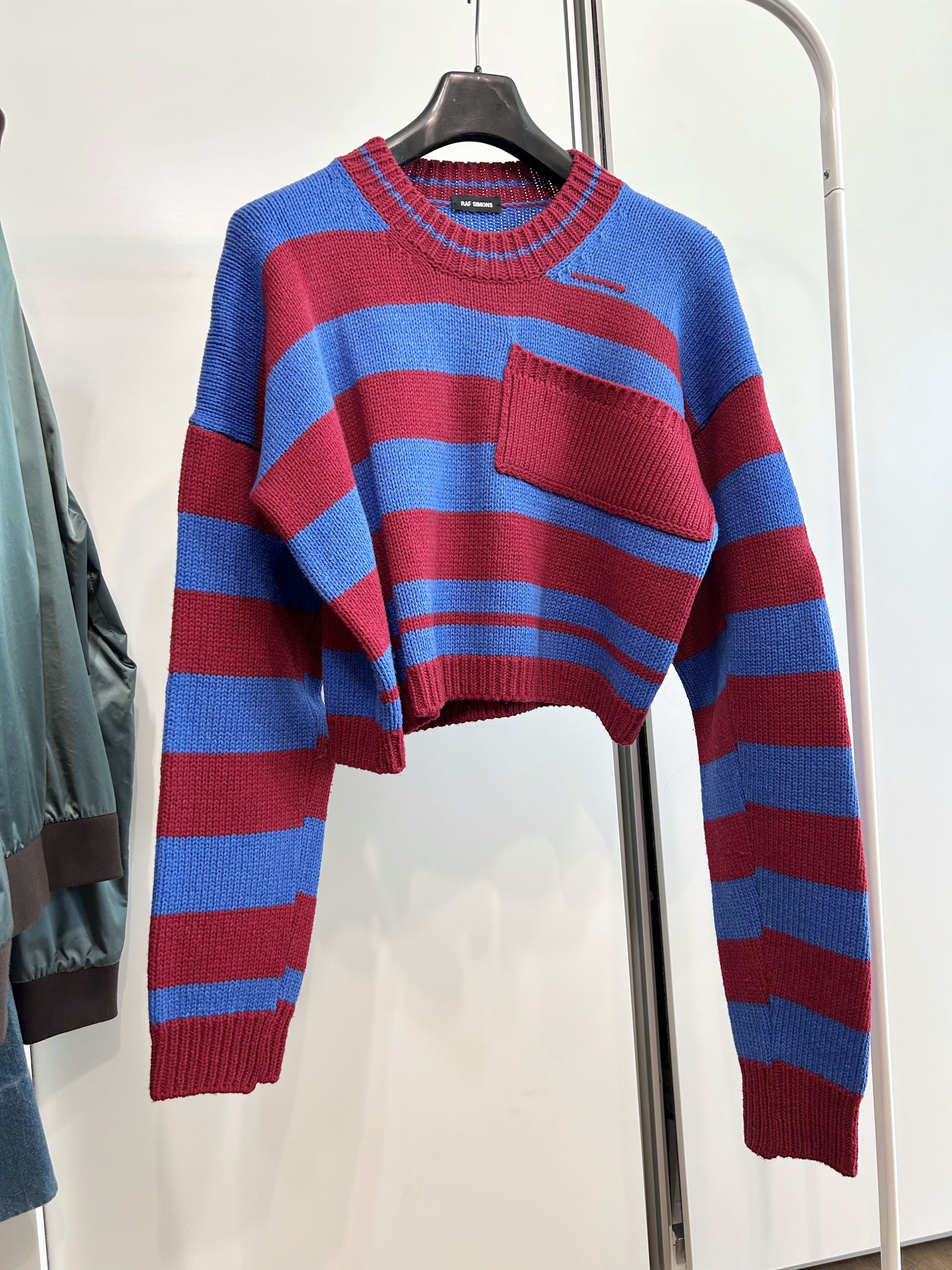 Raf Simons RAF SIMONS Striped Cropped Knit Size US L / EU 52-54 / 3 - 5 Thumbnail
