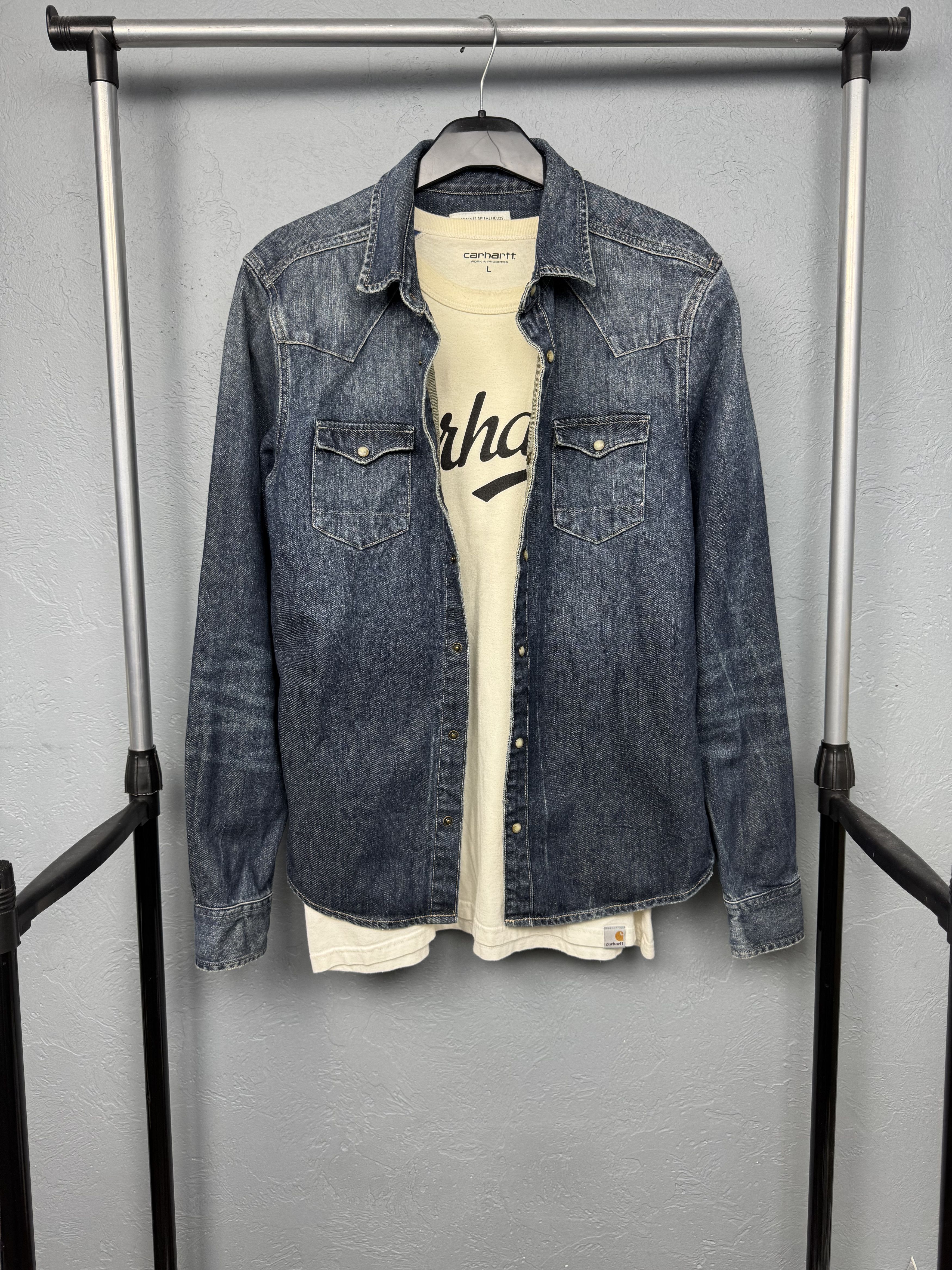 Allsaints Allsaints Mens Murph Denim Shirt Size US M / EU 48-50 / 2 - 1 Thumbnail