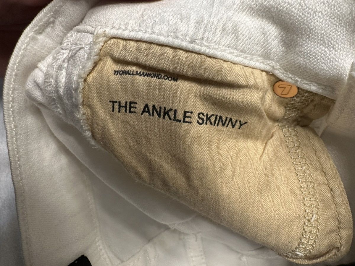 7 For All Mankind NWT 7 for All Mankind Skinny Ankle Braided White Jeans-24x27 Size 24" / US 00 / IT 34 - 9 Thumbnail