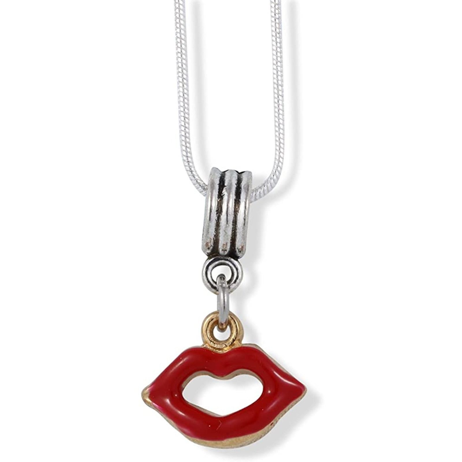 & Other Stories Red Lips Charm Snake Chain Necklace Size ONE SIZE - 1 Thumbnail
