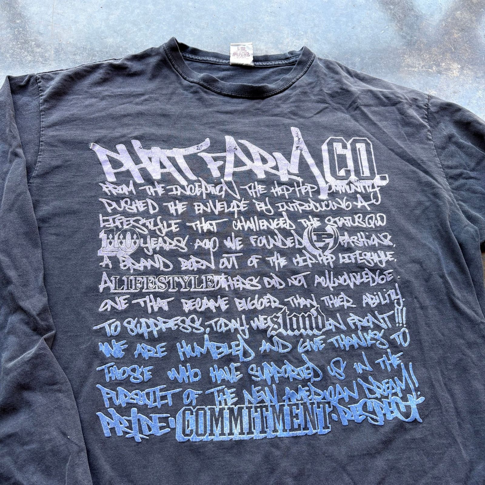 Phat Farm Late 90s Faded Phat Farm T-shirt Size US XXL / EU 58 / 5 - 3 Thumbnail
