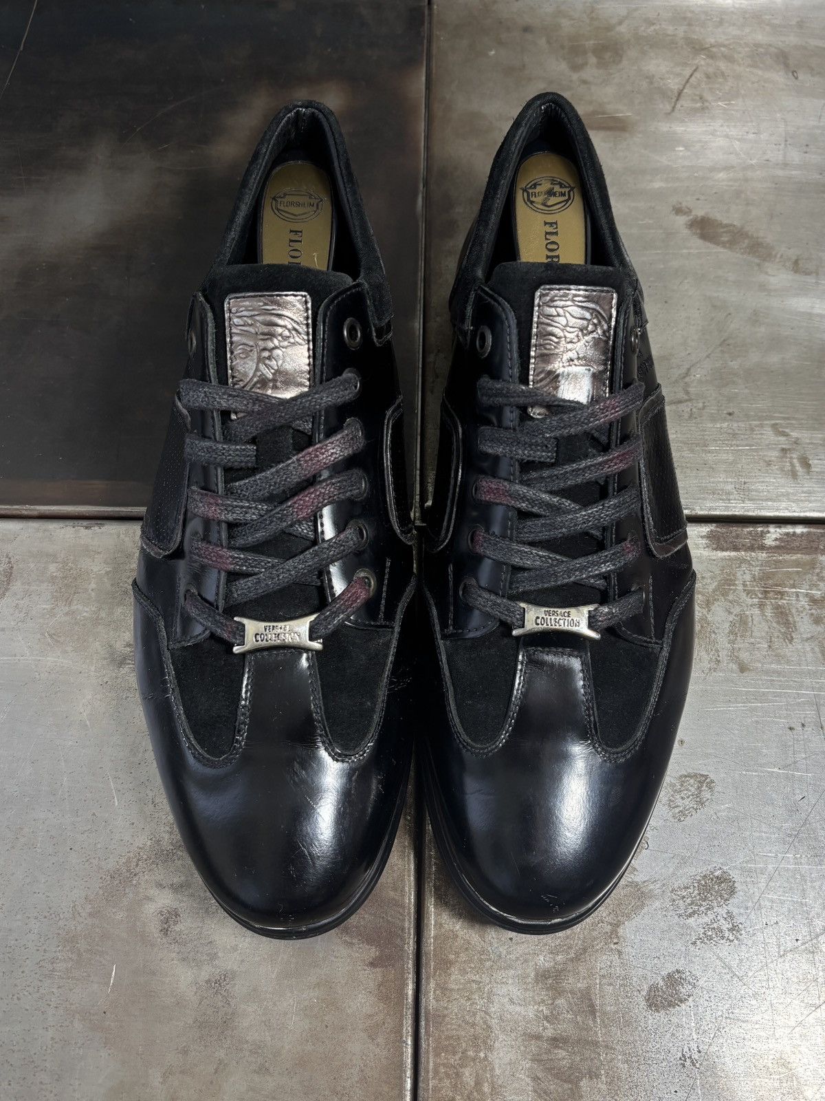 Versace 2000s Versace Collection Sneakers Patent Leather GATs Euro Size US 9 / EU 42 - 5 Thumbnail