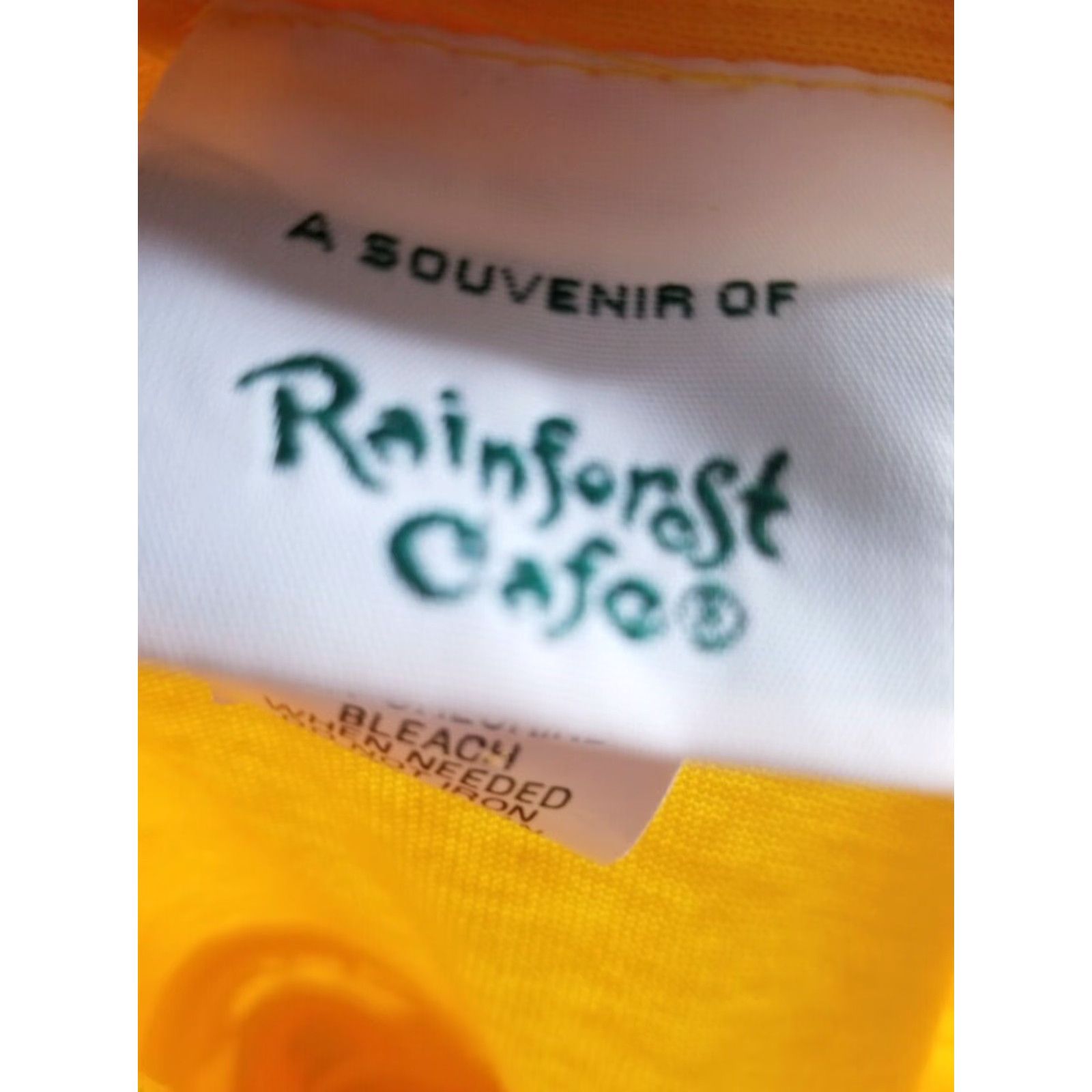 Doublet Rainforest Cafe Orlando Shirt Mens M Yellow T Shirt Double Sided Frog Flowers Size US M / EU 48-50 / 2 - 4 Thumbnail