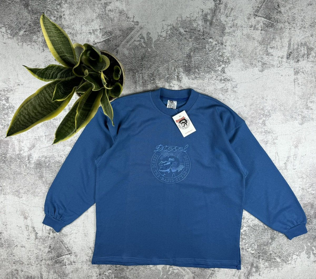 Diesel NEW 70S / 80S Diesel Big Logo Sweatshirt Hoodie Pullover Y2K Size US XL / EU 56 / 4 - 1 Thumbnail