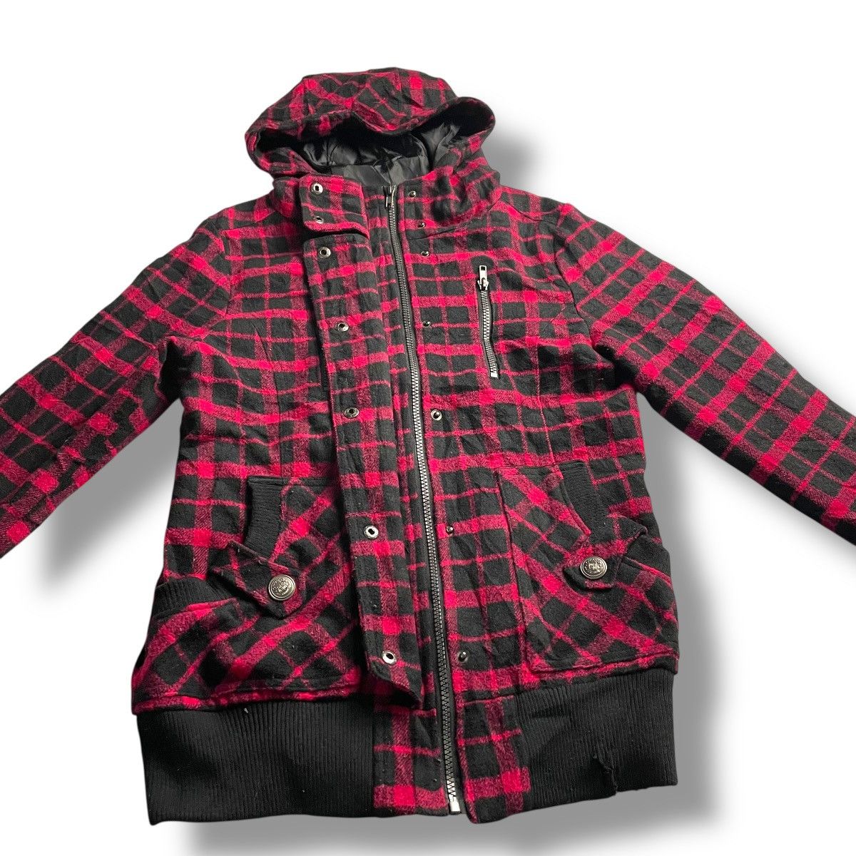 20471120 SKY BOMBER TARTAN PUNK SEDITIONARIES WOOL FULL ZIP JACKET Size US L / EU 52-54 / 3 - 16 Thumbnail