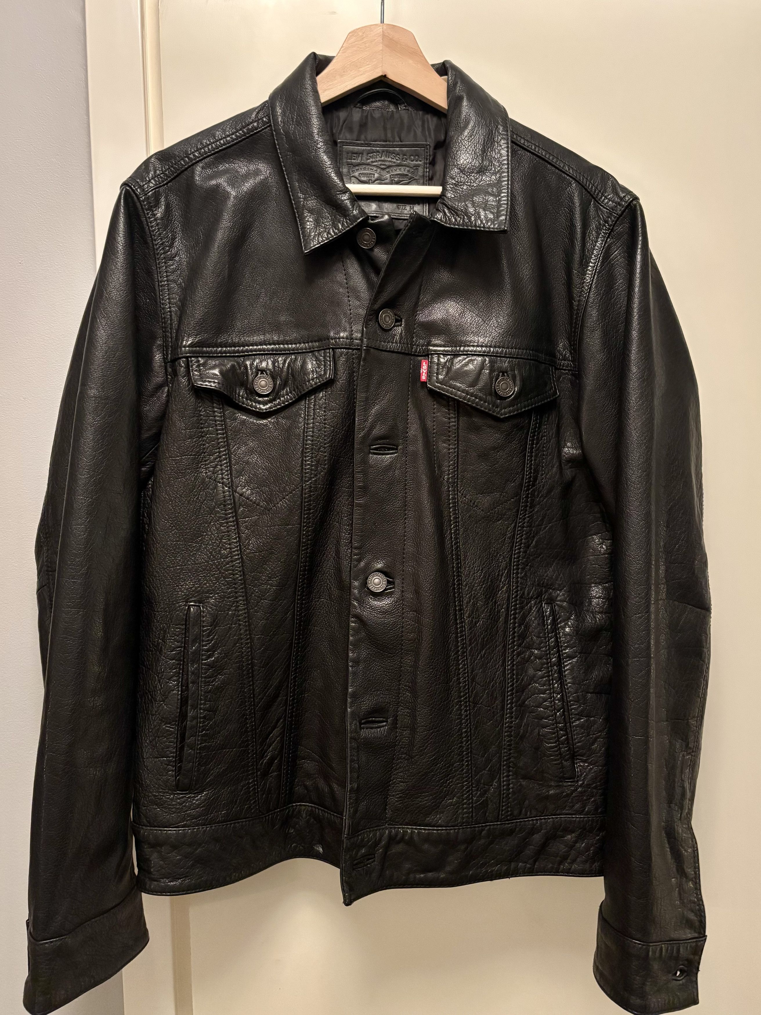 Levi's Levis Leather Jacket Type 3 Buffalo Leather Size US M / EU 48-50 / 2 - 1 Thumbnail