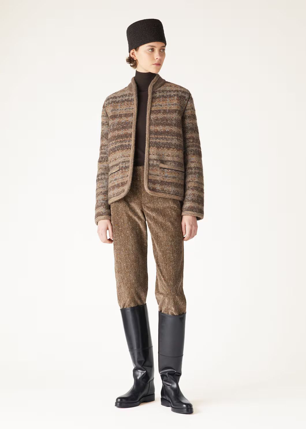Loro Piana o1srvl11e0725 FAO5327 Sleeveless Turtleneck Sweater in Brown Size S / US 4 / IT 40 - 2 Thumbnail