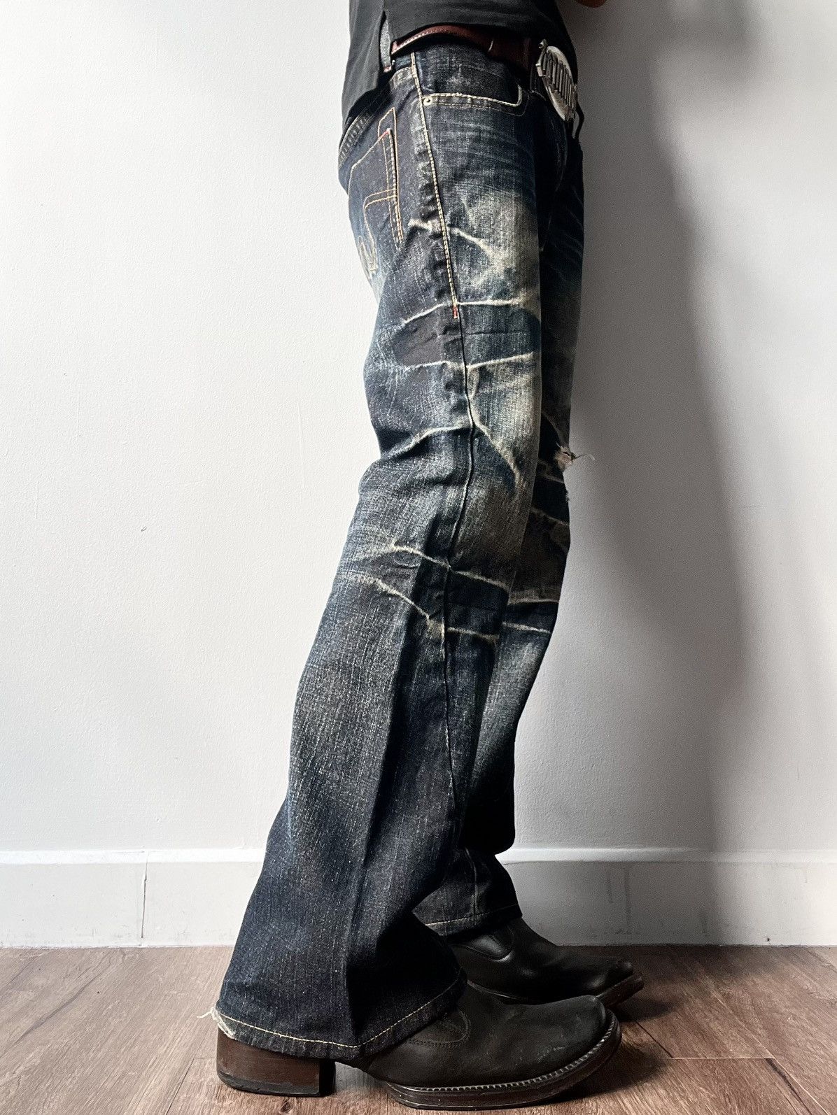 Tornado Mart Tornado Mart Avant-Garde Flared Jeans Size US 30 / EU 46 - 7 Thumbnail