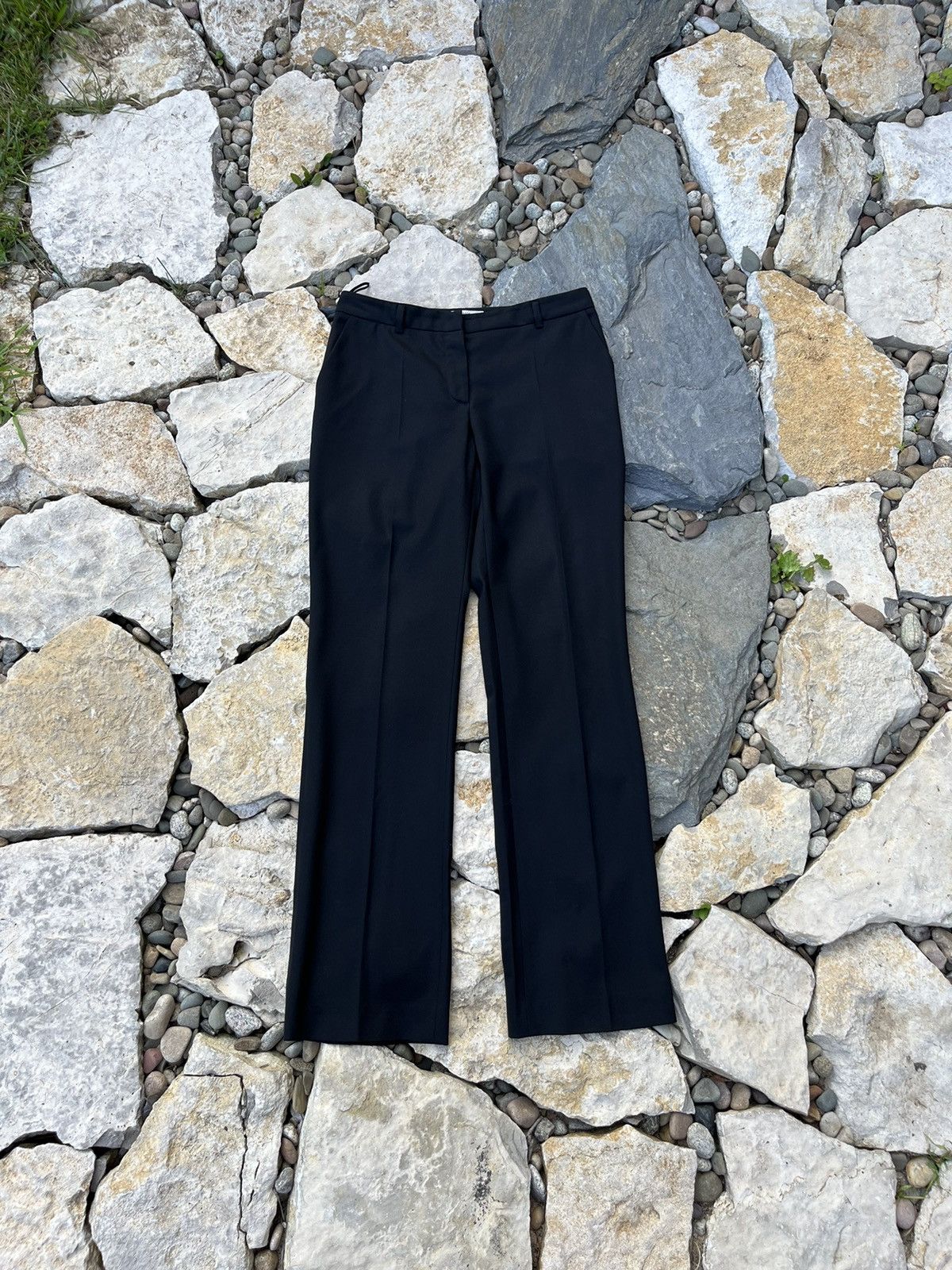 Designer × Prada Prada wool crease trousers pants casual regular baggy Size 30" / US 8 / IT 44 - 1 Thumbnail