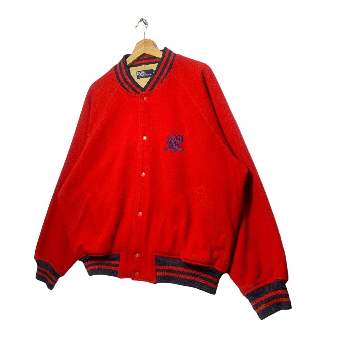 Polo Ralph Lauren Vintage Wool Varsity Jacket Size US L / EU 52-54 / 3 - 2 Thumbnail