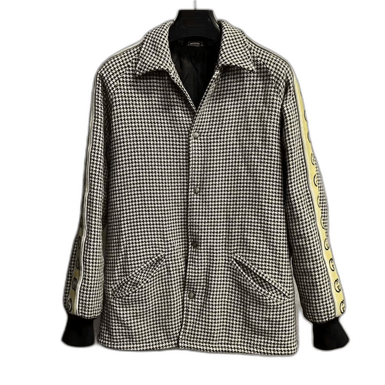 Gucci Checkered Long Sleeve Casual Jacket