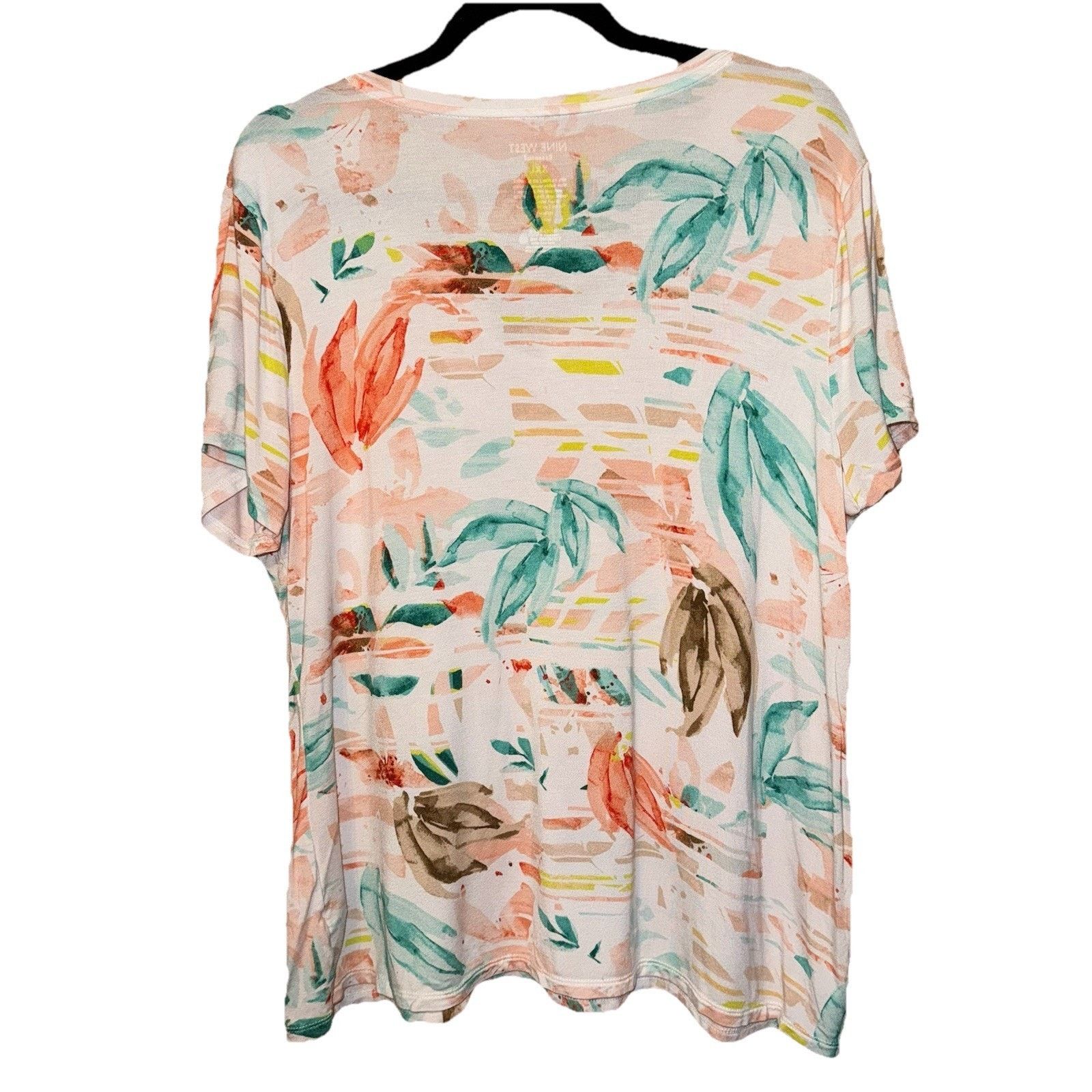 Nine West Nine West Essential XXL T-Shirt Tropical Print Size XXL / US 16-18 / IT 52-54 - 2 Thumbnail