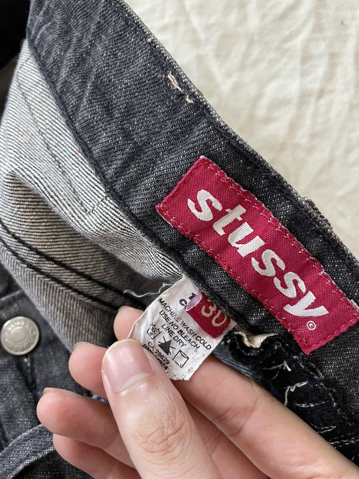 Stussy Stussy Denim Repaired Distressed Jeans Size US 32 / EU 48 - 5 Thumbnail