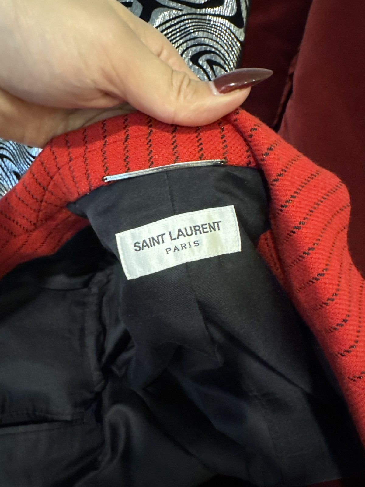 Yves Saint Laurent Red YSL blazer Size 46R - 7 Thumbnail