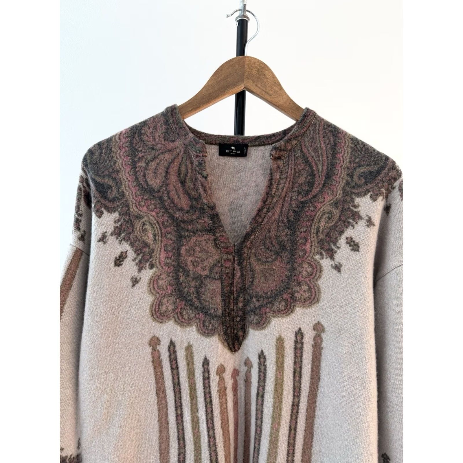 Etro LUXURY ETRO ABITO WOOL CASHMERE FANTASIA DRESS WOMEN SIZE 40 Made In Italy Size L / US 10 / IT 46 - 4 Thumbnail