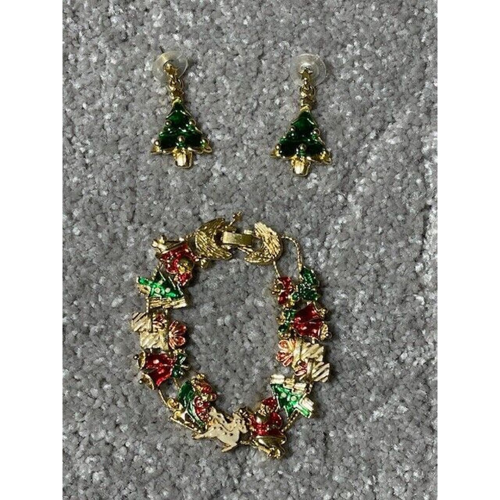 Other Christmas Theme Slide Panels Charm Bracelet & Earrings Size ONE SIZE - 1 Thumbnail