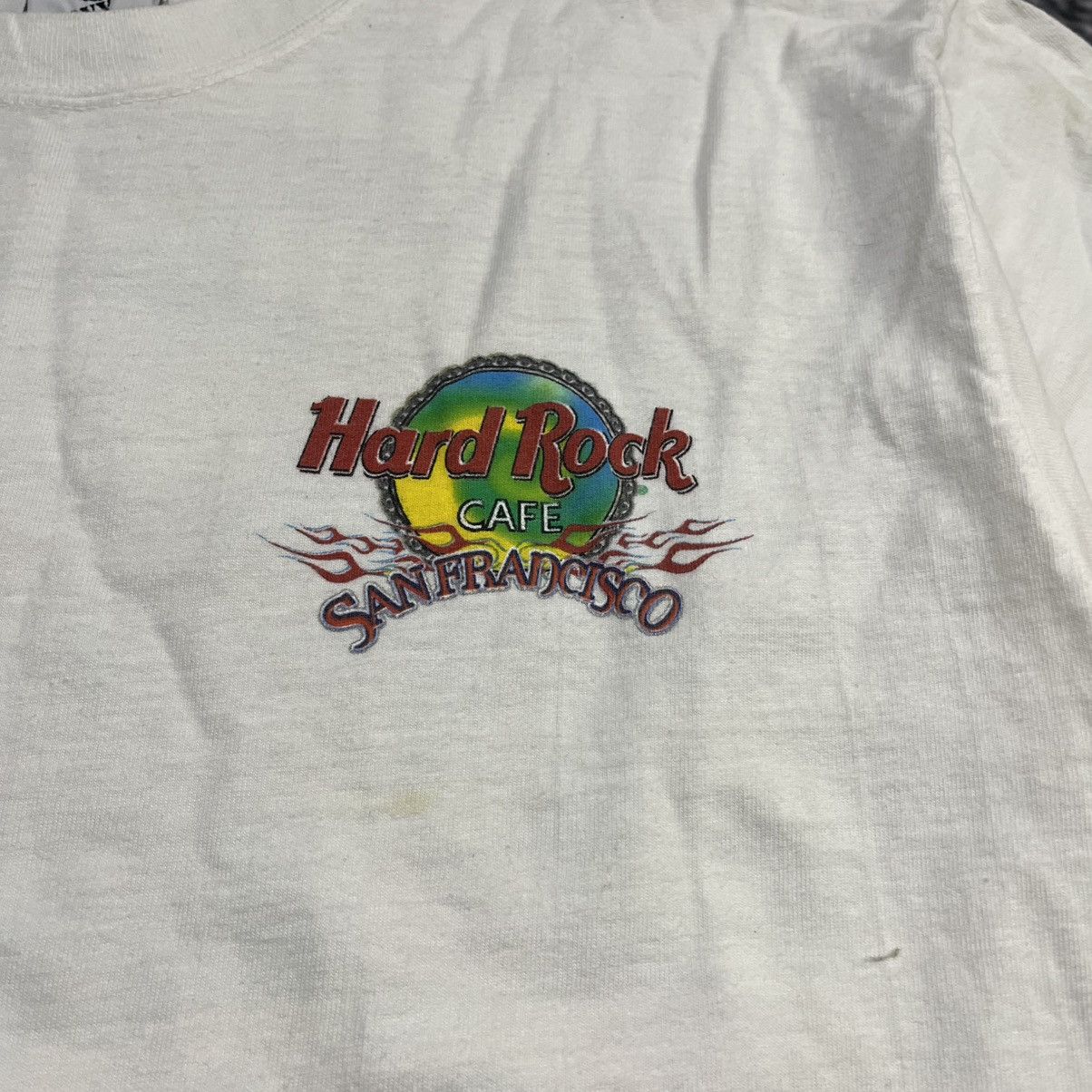 Hard Rock Cafe Vintage 90s Hard Rock Cafe San Francisco T Shirt White Large Size US L / EU 52-54 / 3 - 4 Thumbnail