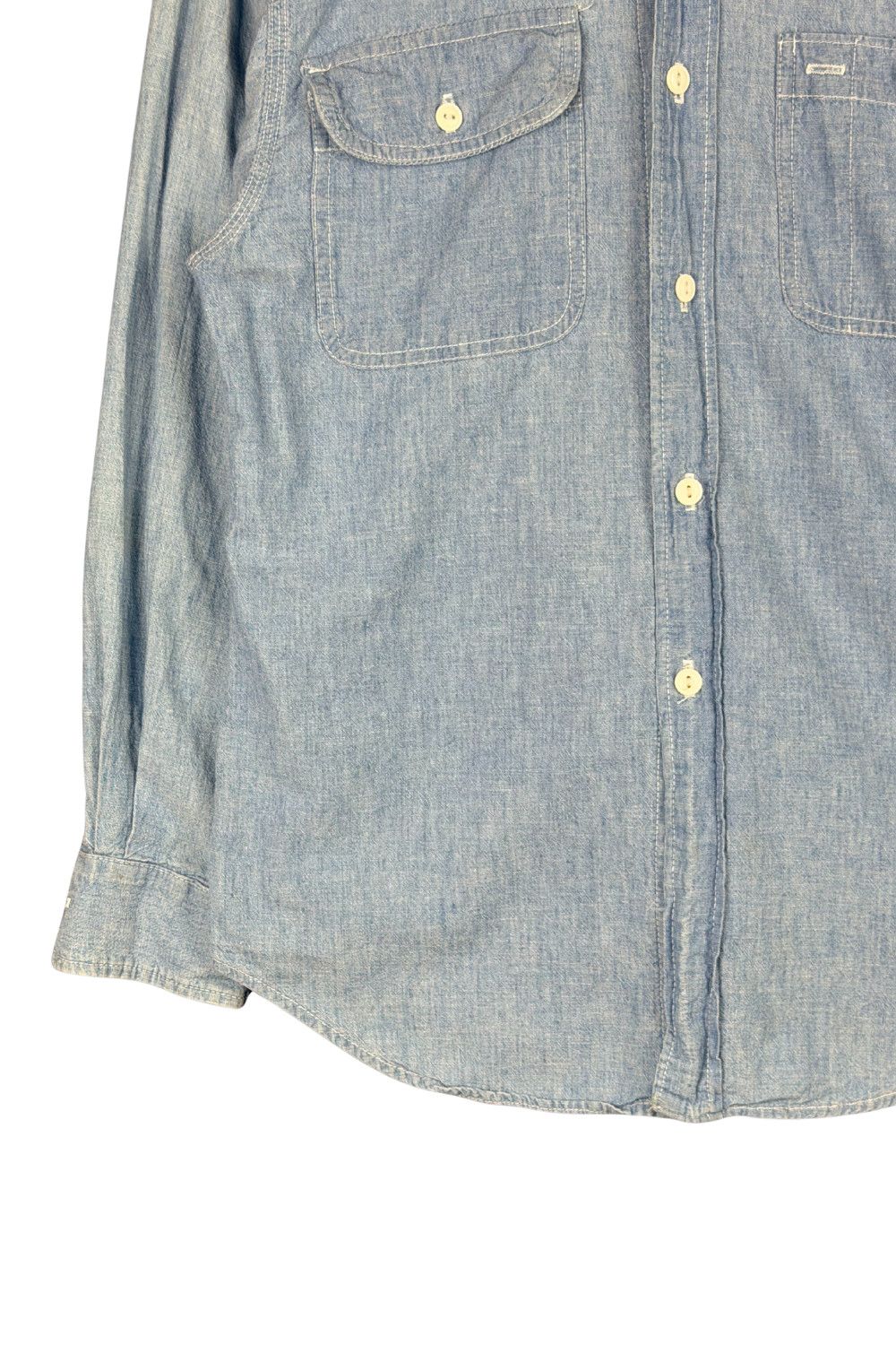 Ralph Lauren 90s RL Authentic Dungarees Chambray Work Shirt - Made in USA Size US XS / EU 42 / 0 - 5 Thumbnail