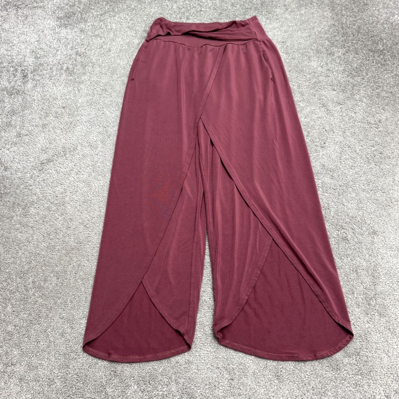 Athleta Athleta Pants Womens XS Pink Spandex Modal Wide-Leg Breathable Texture Lounge Size 26" / US 2 / IT 38 - 2 Thumbnail