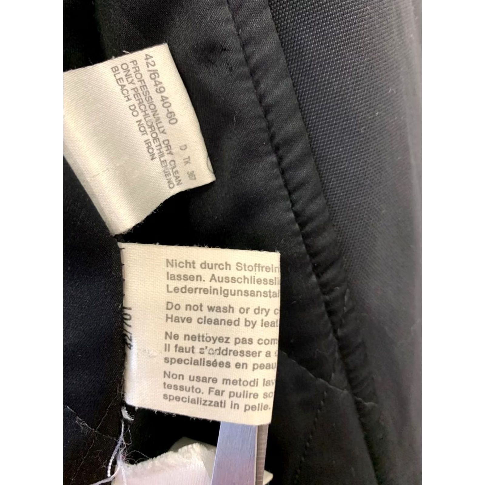 Max Mara Weekend by Max Mara Women's Jacket 6 Black Double-Breasted Leather Collar Size M / US 6-8 / IT 42-44 - 7 Thumbnail