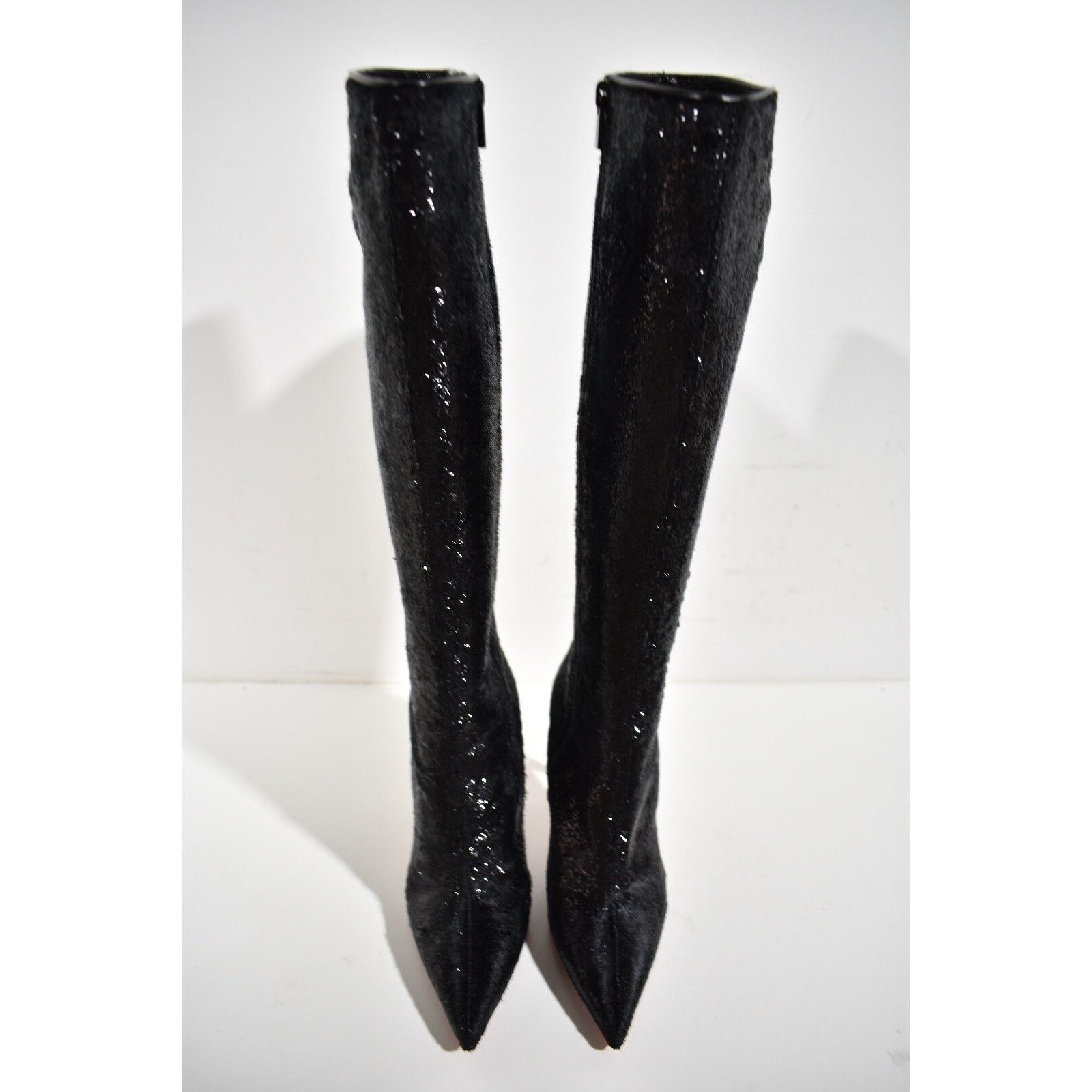 Christian Louboutin Christian Louboutin Kate Botta 100 Black Velours Papillon Size US 7.5 / IT 37.5 - 8 Thumbnail